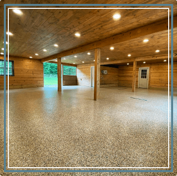 Epoxy Garage Floor and Storage in Coventry RI